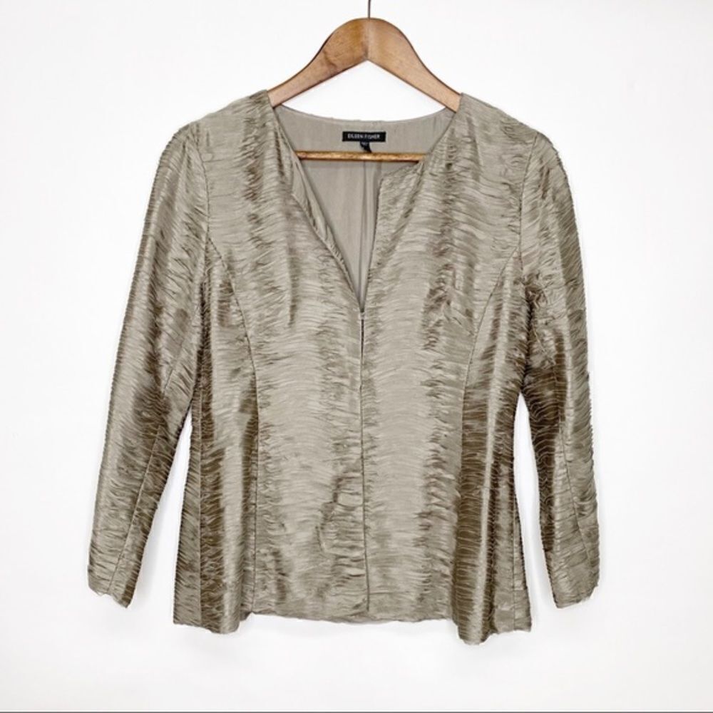 Eileen Fisher Silk Blazer Size Extra Small